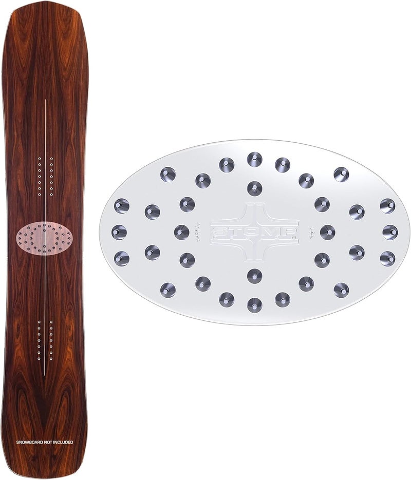 Stompgrip Premium Snowboard Stomp Pad | Oval | Old School Collection | 3D Design | Clear - Image 1